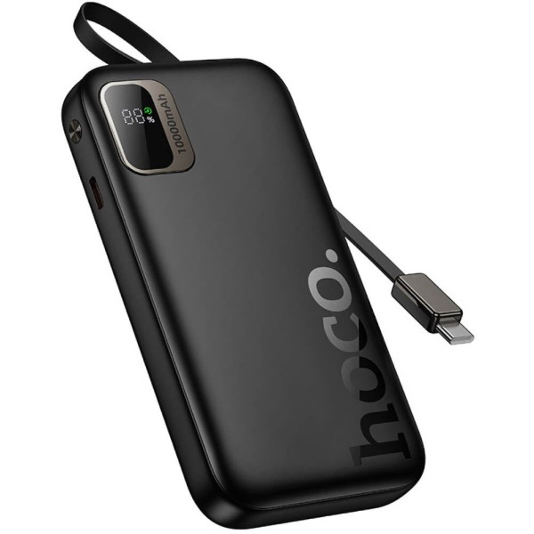 Фото - Батарея мобильная HOCO Q51 Key PD20W с выдвижным кабелем Type-C 10000 mAh Black (715654)